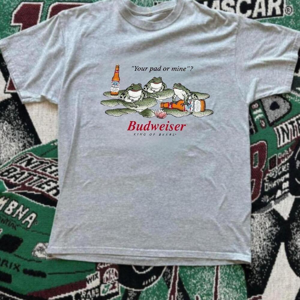 Gildan T Shirt Budweiser Your Pad Or Mine Frog T Shirt